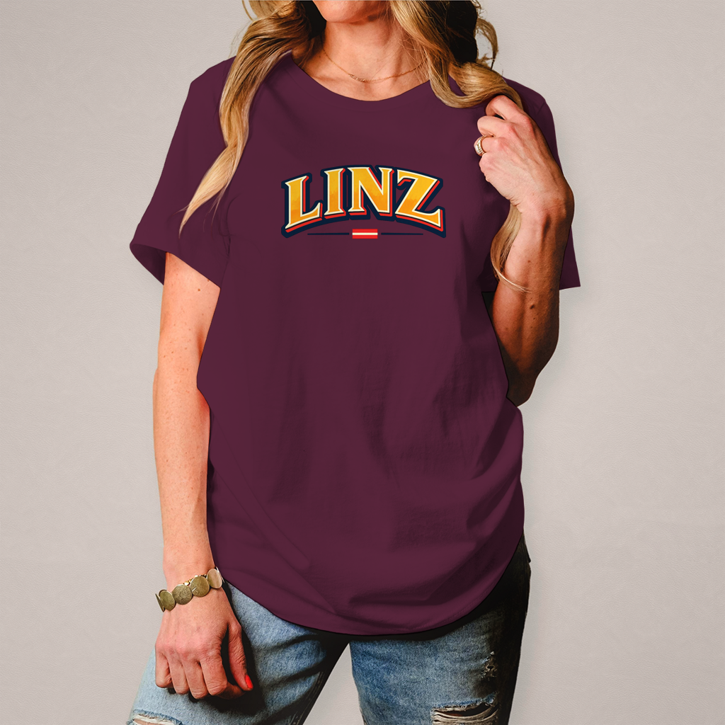 Ženska majica LINZ Vintage College Style – Austria Street Vibes kolekcija