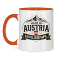 Dvobojna šolja "Made in Austria – Porodični Tata" | Smiješan poklon za Očev dan