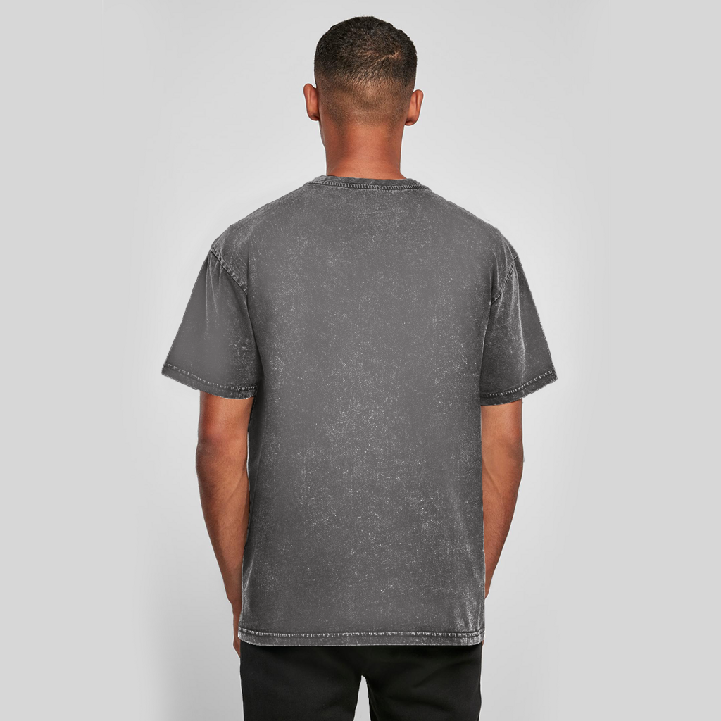 Prevelika isprana majica „Oida“ – Austrijska Acid Wash Streetwear majica