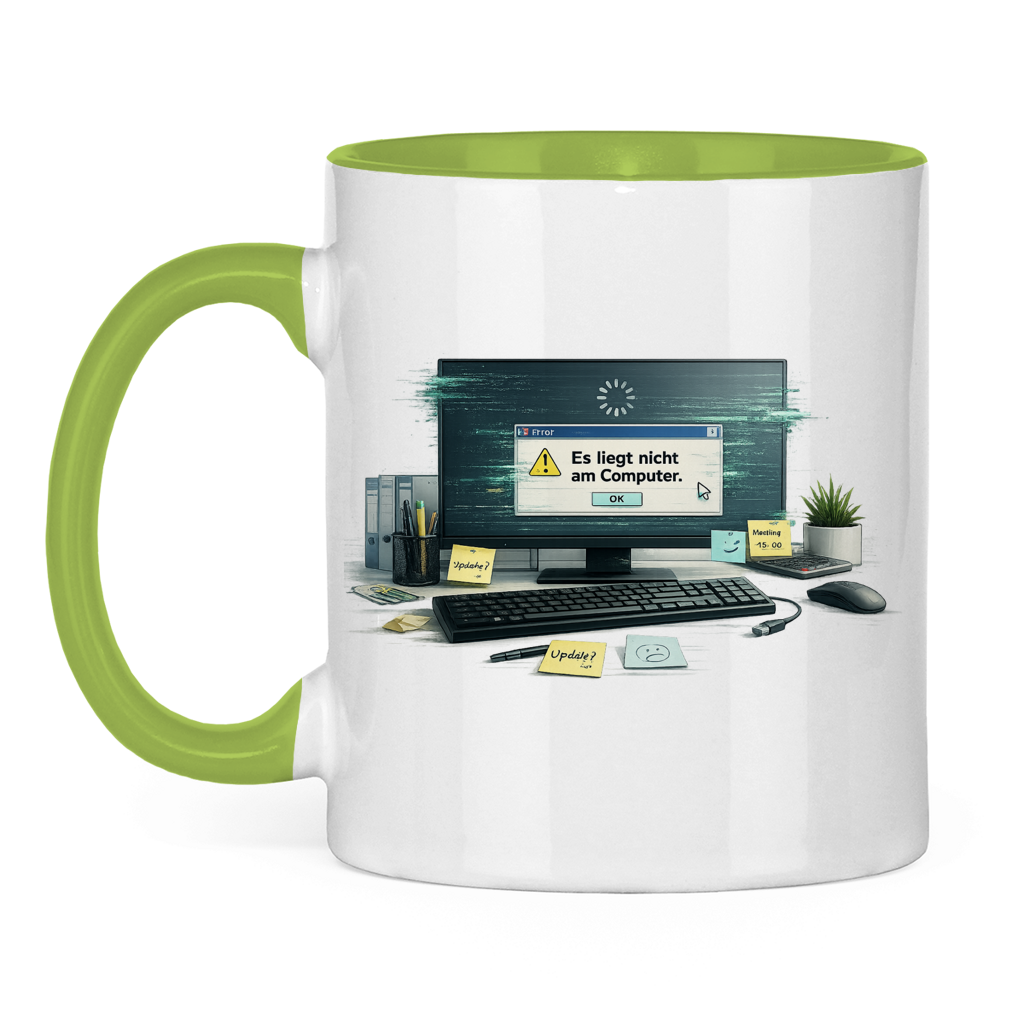 Es liegt nicht am Computer Tasse | Lustiges IT Geschenk