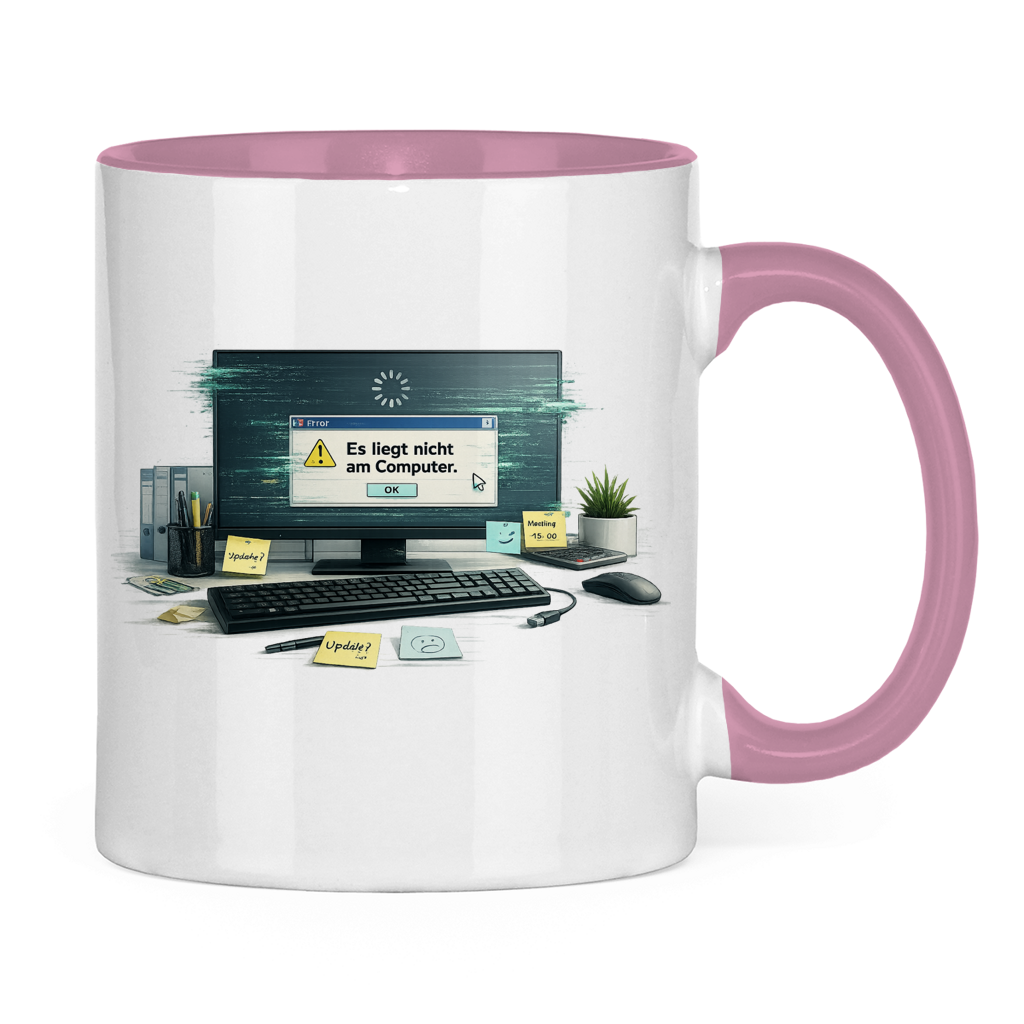 Es liegt nicht am Computer Tasse | Lustiges IT Geschenk