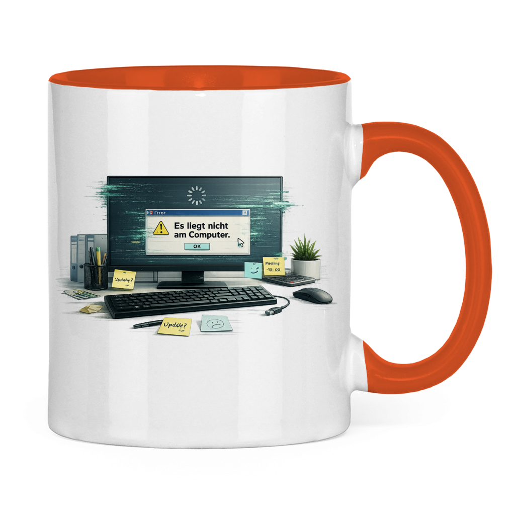 Es liegt nicht am Computer Tasse | Lustiges IT Geschenk