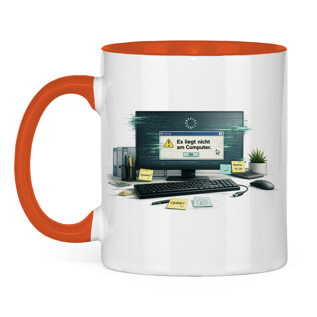 Es liegt nicht am Computer Tasse | Lustiges IT Geschenk