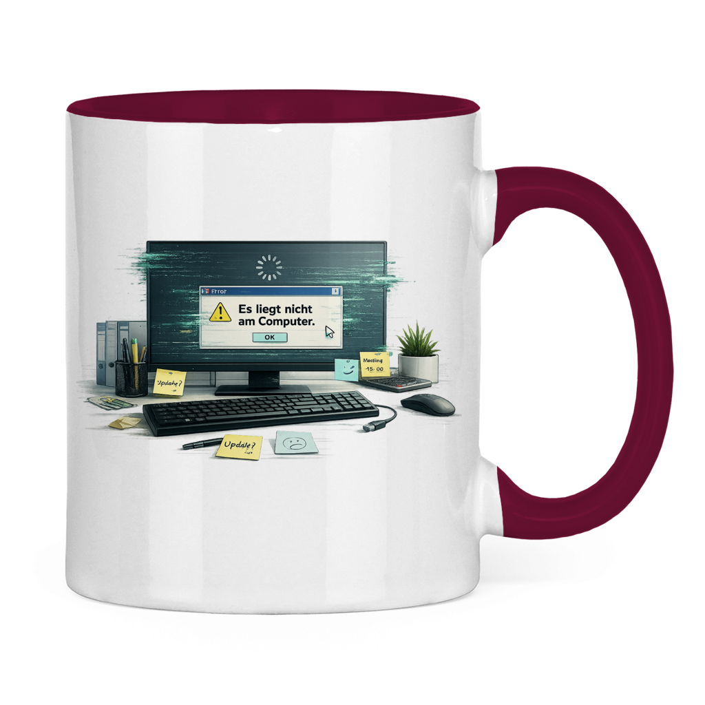 Es liegt nicht am Computer Tasse | Lustiges IT Geschenk