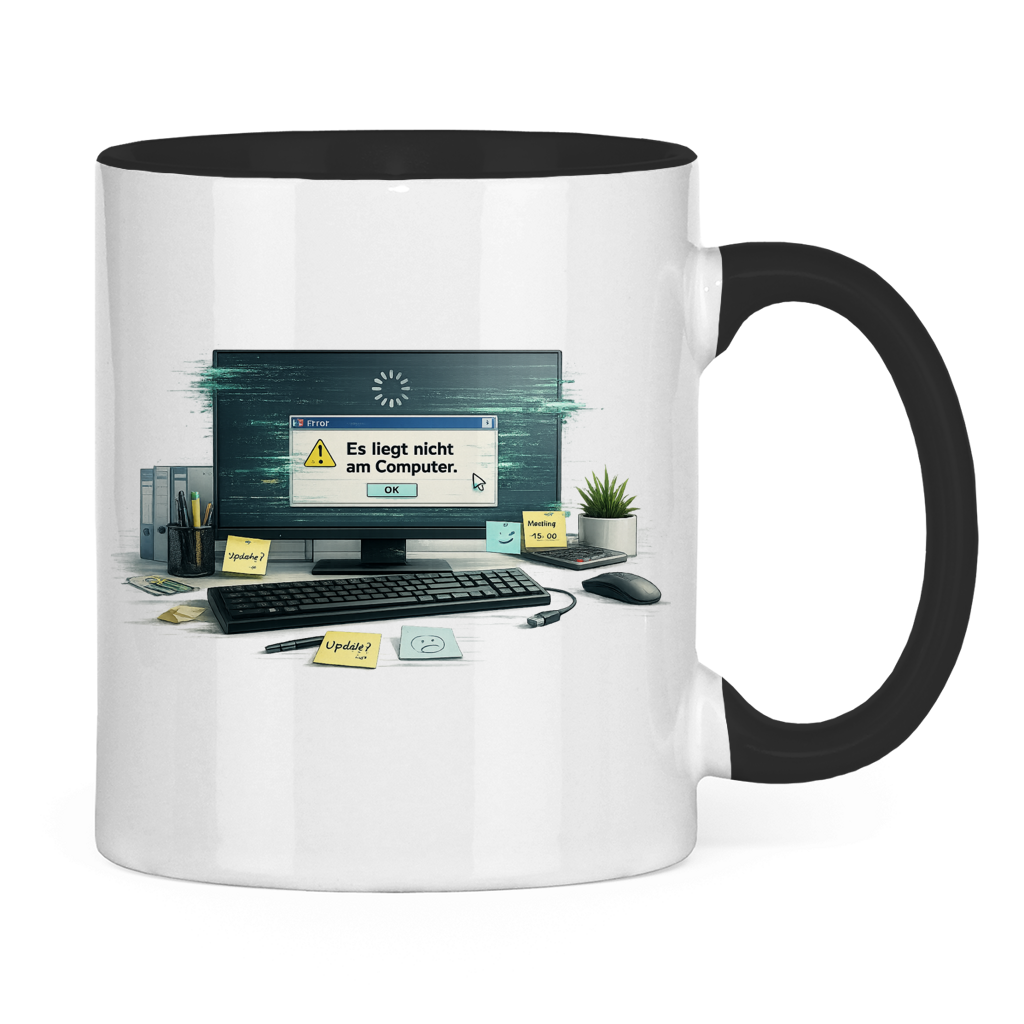 Es liegt nicht am Computer Tasse | Lustiges IT Geschenk