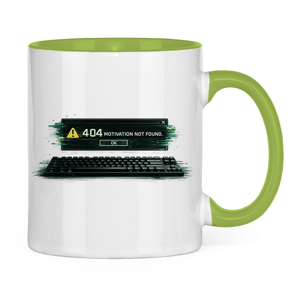 404 Motivation Not Found Tasse | Lustiger Büro Spruch
