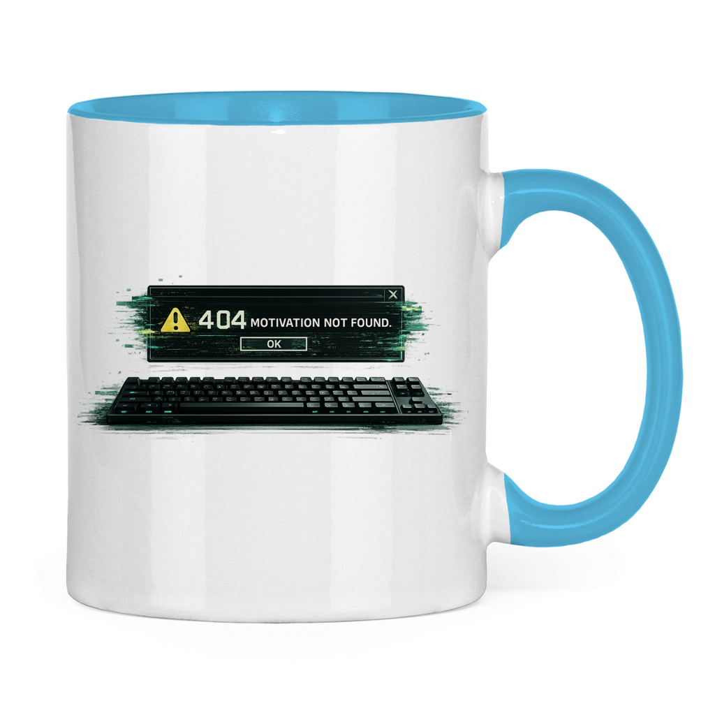 404 Motivation Not Found Tasse | Lustiger Büro Spruch