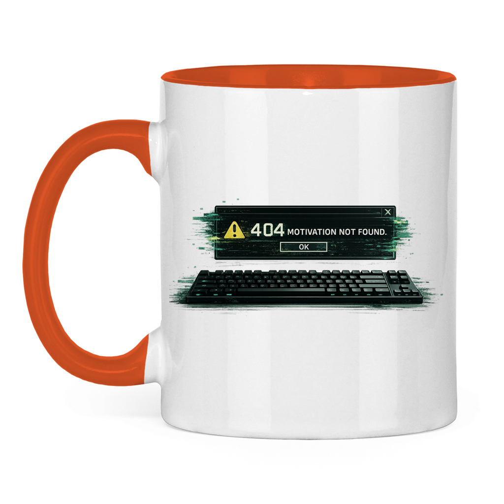 404 Motivation Not Found Tasse | Lustiger Büro Spruch