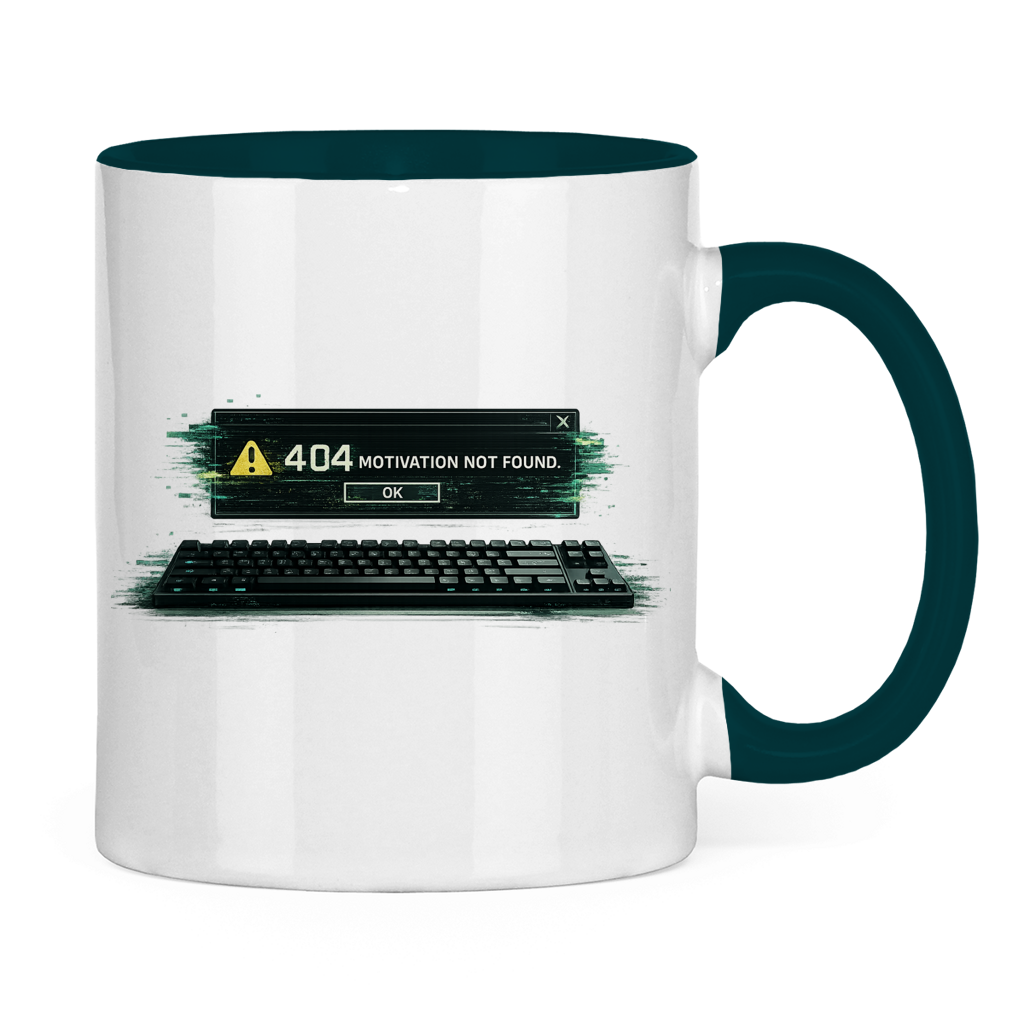 404 Motivation Not Found Tasse | Lustiger Büro Spruch