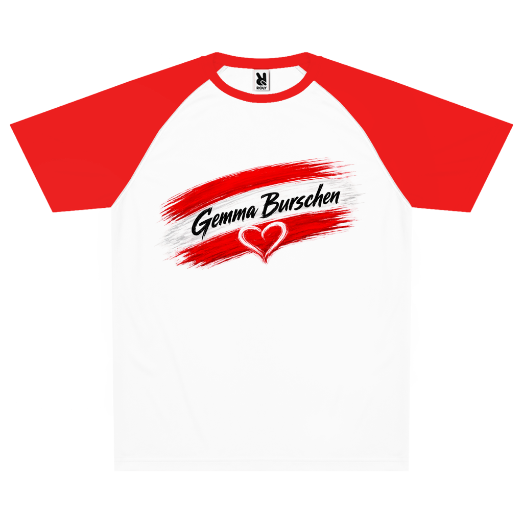 Kinder Atmungsaktives Sport T-Shirt - Gemma Burschen Österreich Funktionsshirt mit Herz