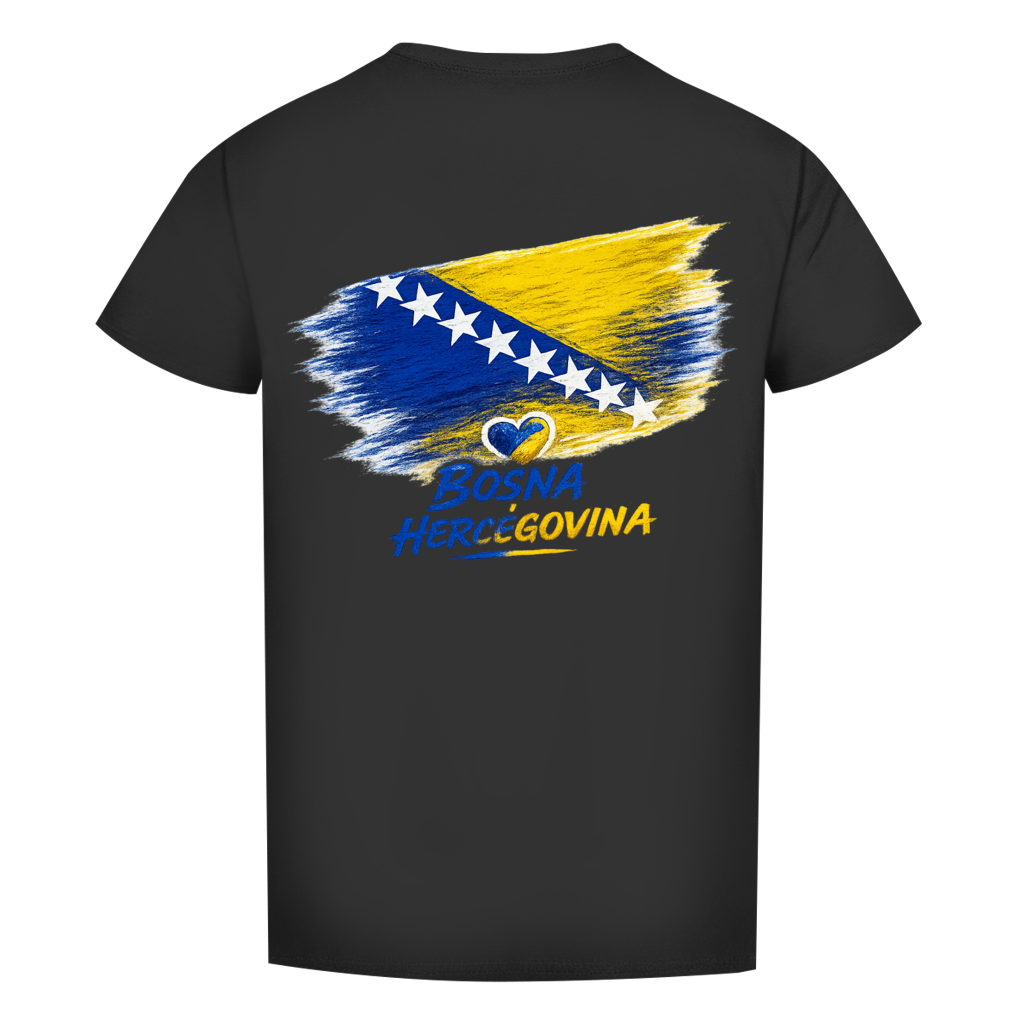 Herren Premium Bio T-Shirt Bosnien Flagge Herz