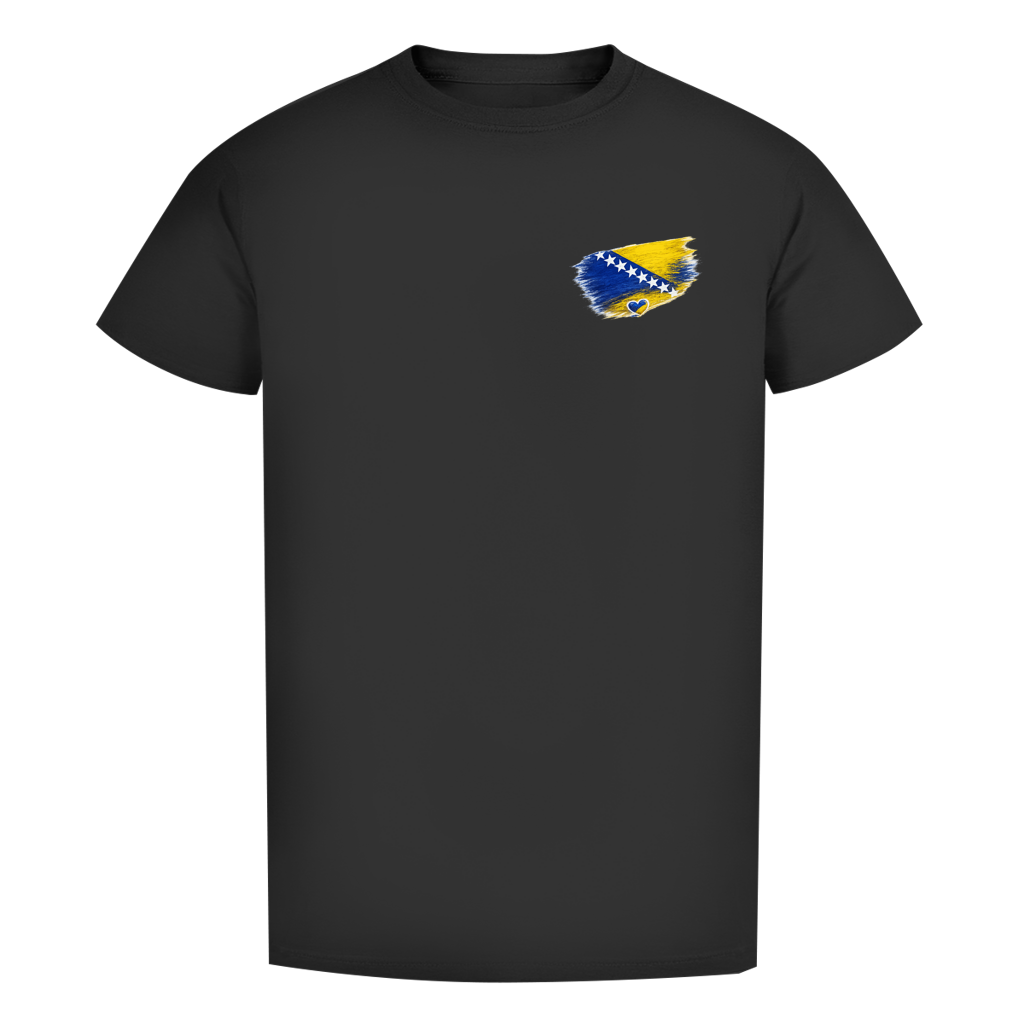 Herren Premium Bio T-Shirt Bosnien Flagge Herz