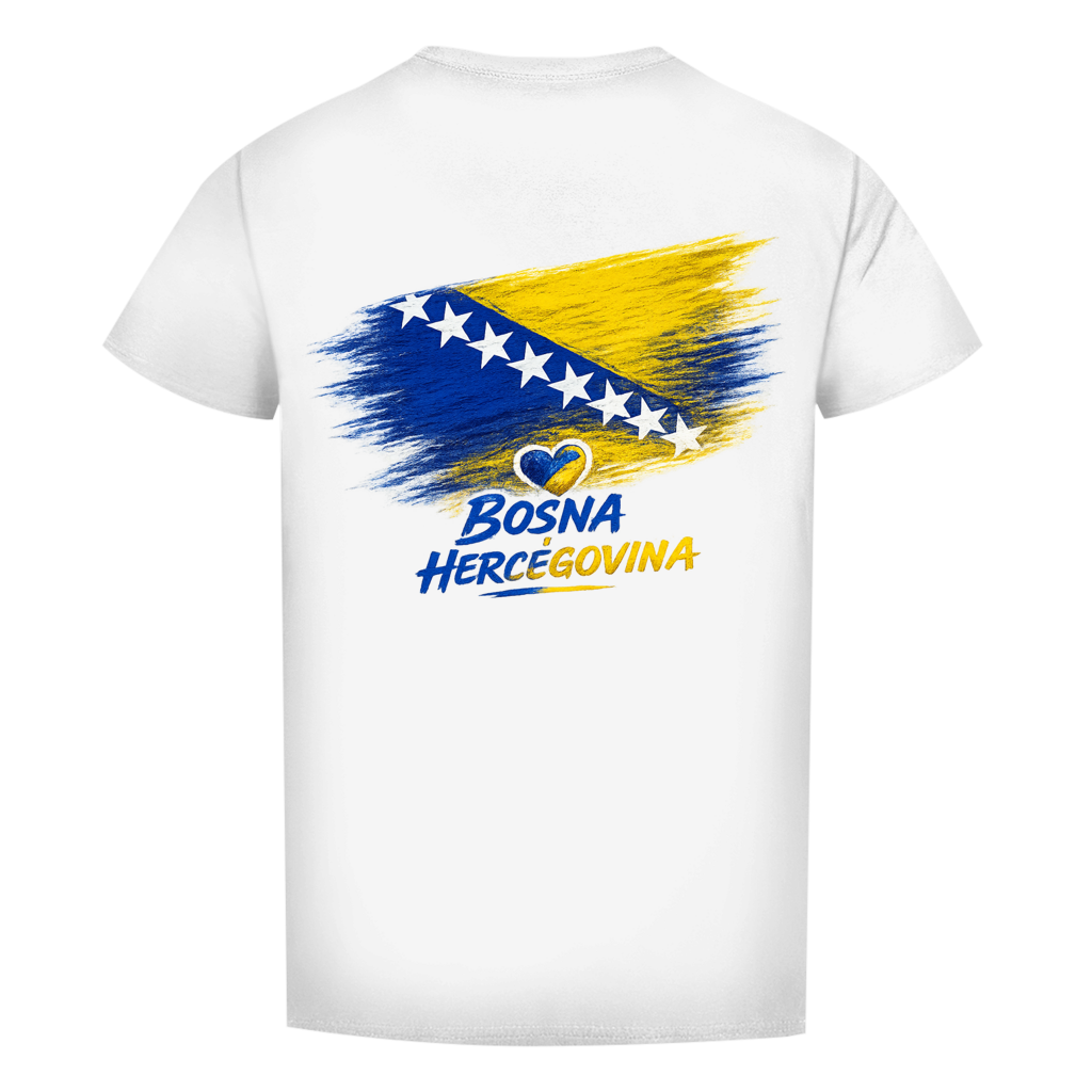 Herren Premium Bio T-Shirt Bosnien Flagge Herz