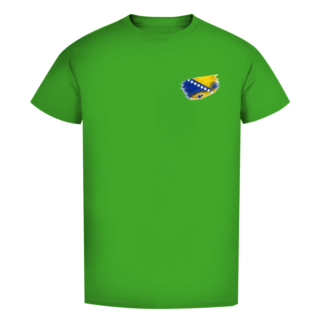 Herren Premium Bio T-Shirt Bosnien Flagge Herz