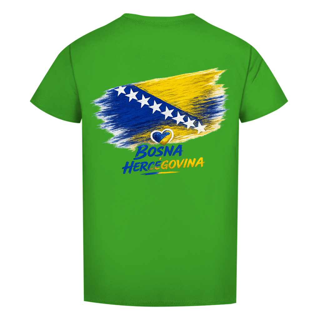 Muška premium majica od organskog pamuka Bosna Zastava Srce