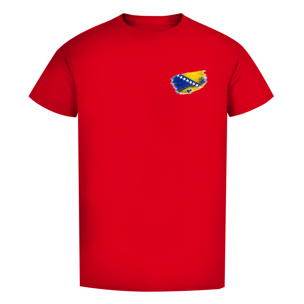Herren Premium Bio T-Shirt Bosnien Flagge Herz