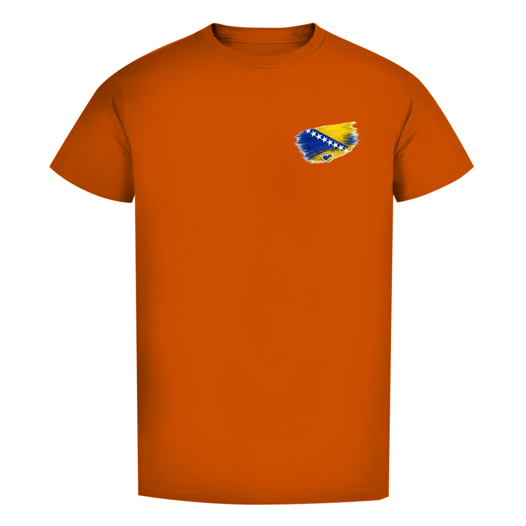 Herren Premium Bio T-Shirt Bosnien Flagge Herz