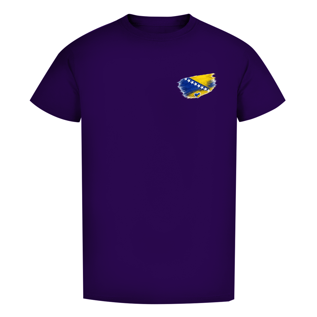 Herren Premium Bio T-Shirt Bosnien Flagge Herz