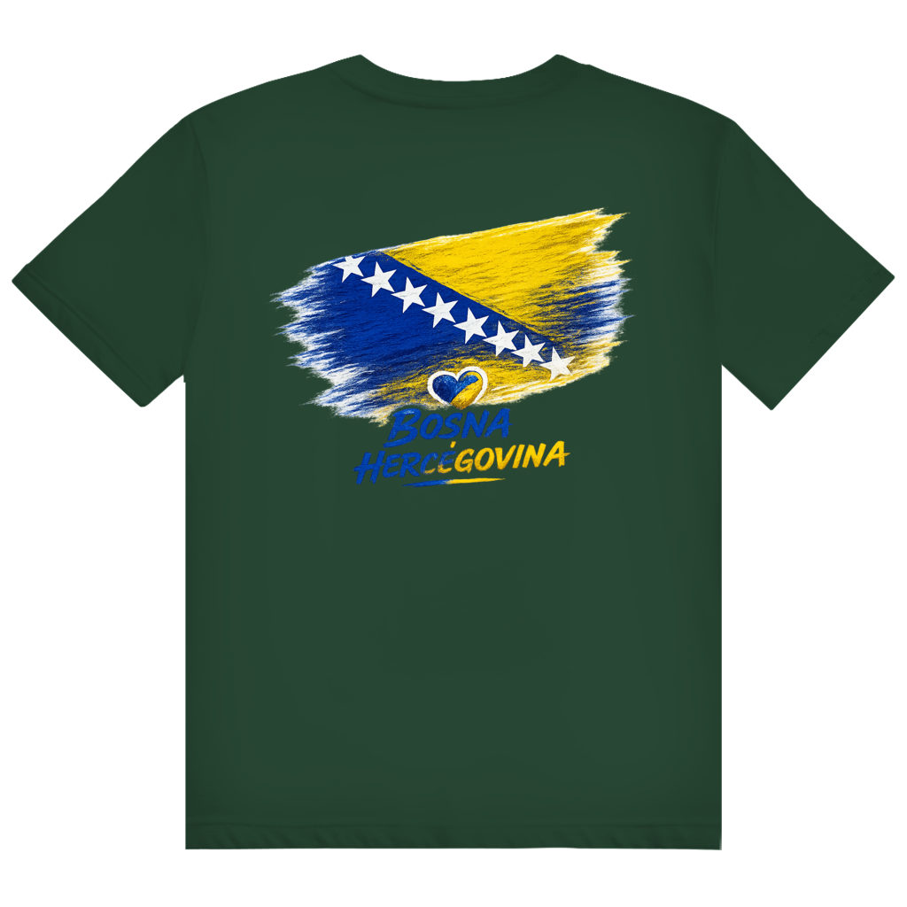 Muška majica "Heavy Cotton" - Bosna Zastava Srce