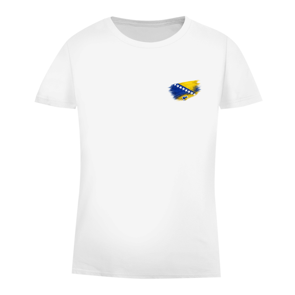 Damen Premium Bio T-Shirt  Bosnien Flagge Herz