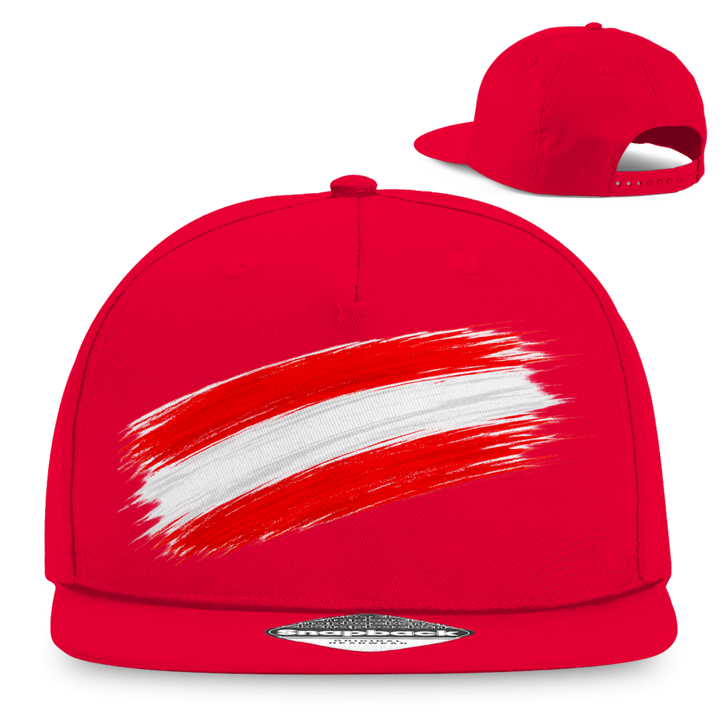 Einfach Österreich 🇦🇹 Rapper Cap | Österreich Snapback mit Rot-Weiß-Rot Design