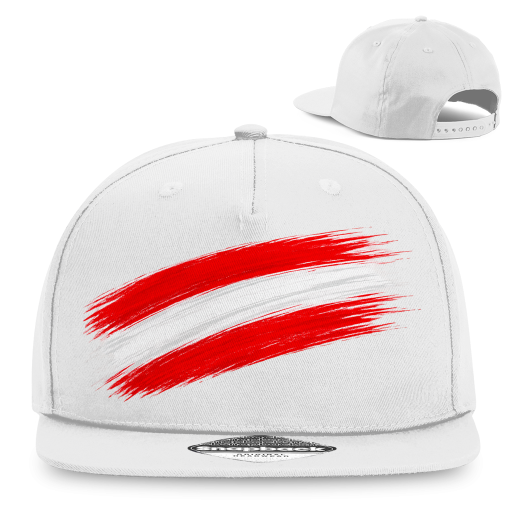 Einfach Österreich 🇦🇹 Rapper Cap | Österreich Snapback mit Rot-Weiß-Rot Design