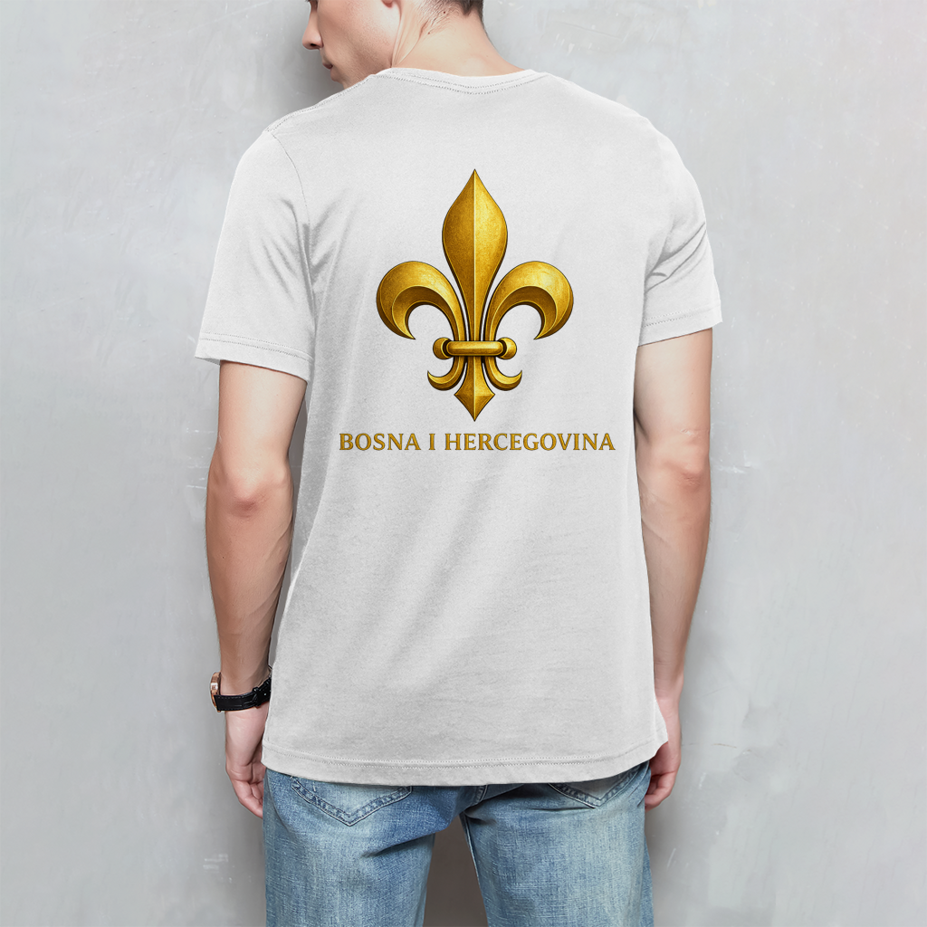 Herren T-Shirt Goldener Bosnischer Ljiljan