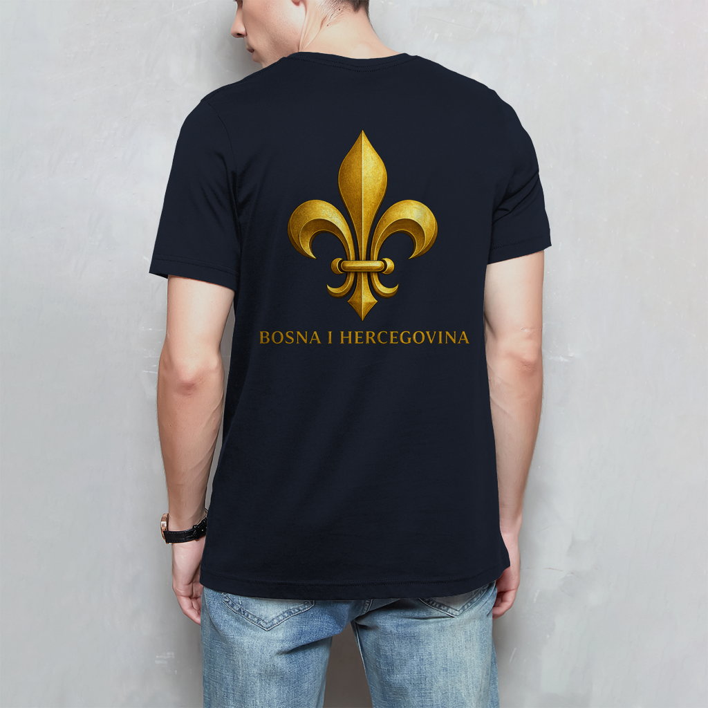 Herren T-Shirt Goldener Bosnischer Ljiljan