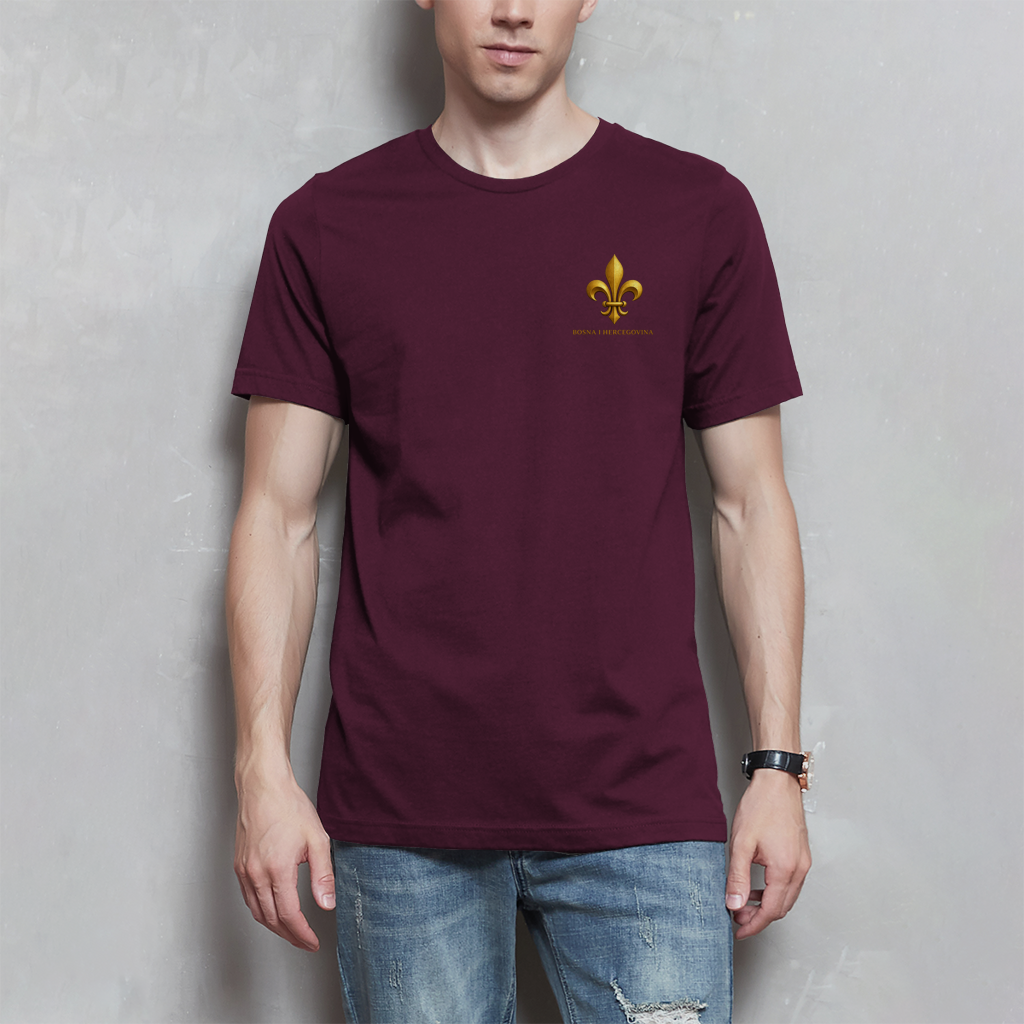 Herren T-Shirt Goldener Bosnischer Ljiljan