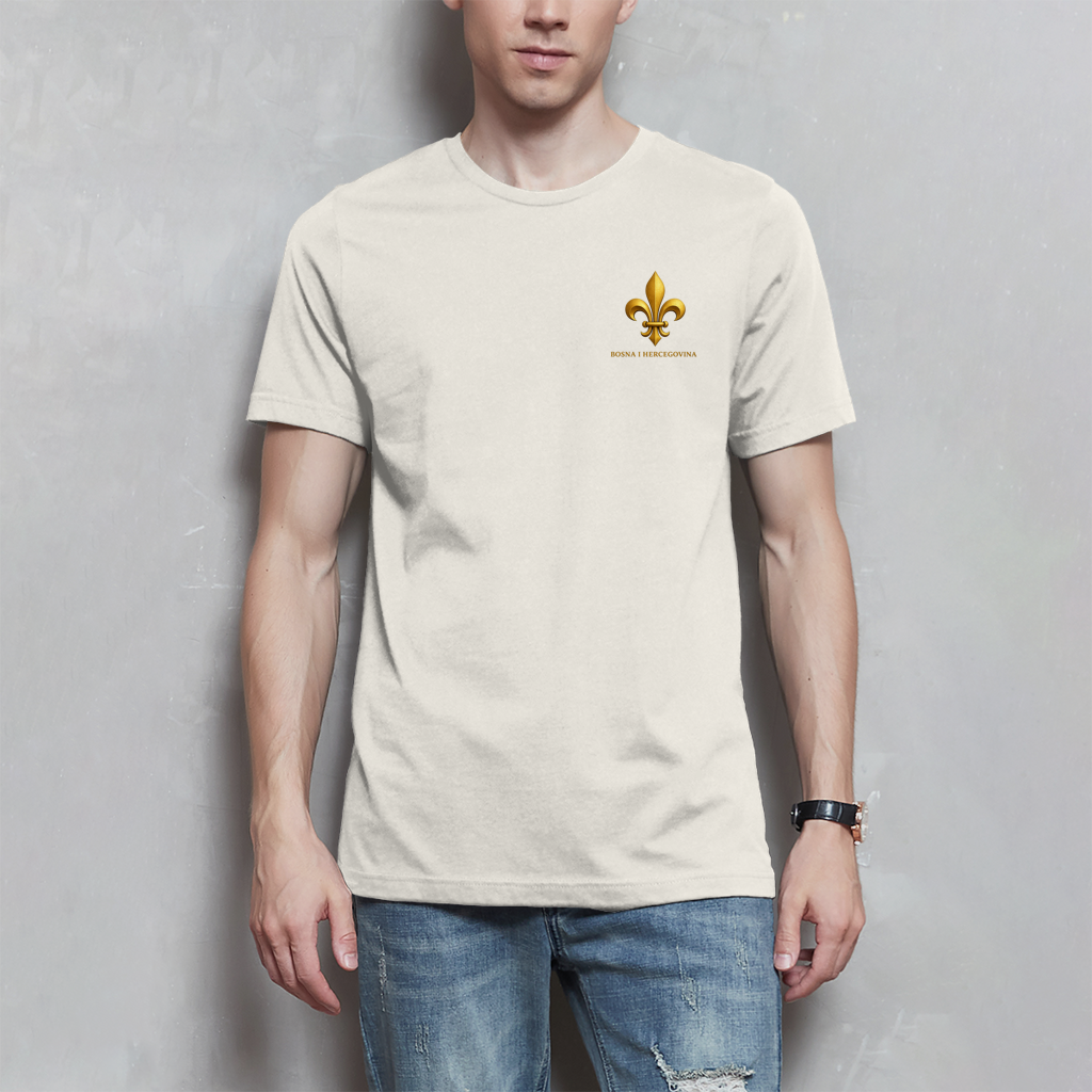 Herren T-Shirt Goldener Bosnischer Ljiljan