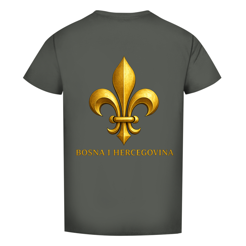 Herren Premium Bio T-Shirt Goldener Bosnischer Ljiljan