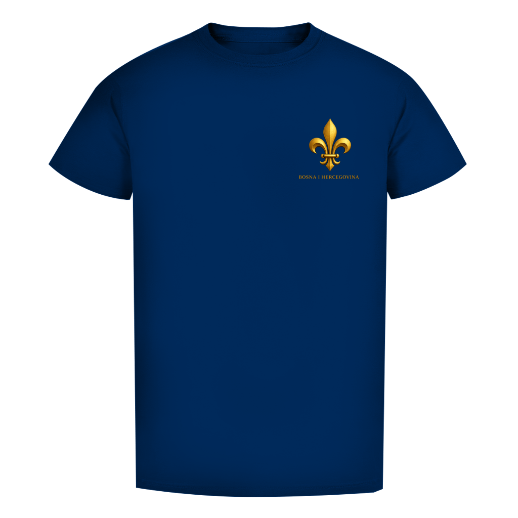 Herren Premium Bio T-Shirt Goldener Bosnischer Ljiljan