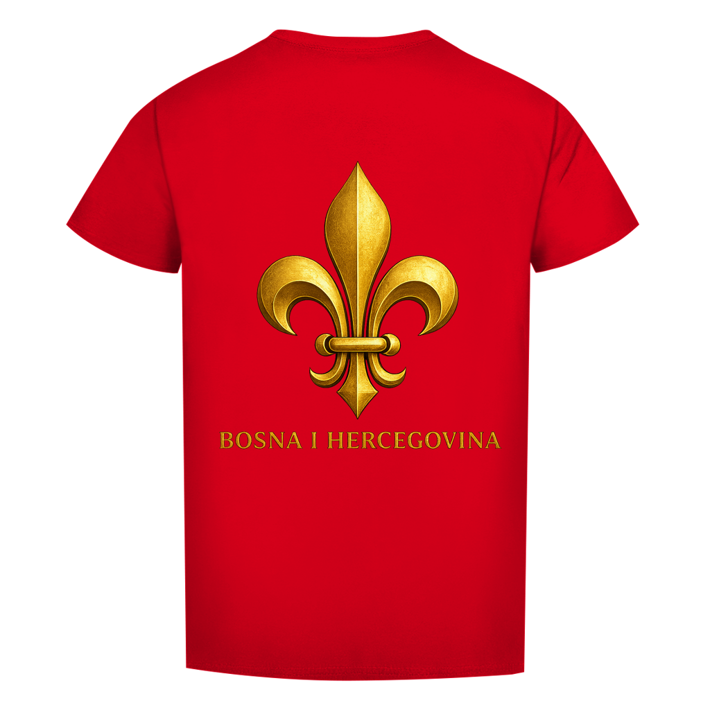 Herren Premium Bio T-Shirt Goldener Bosnischer Ljiljan