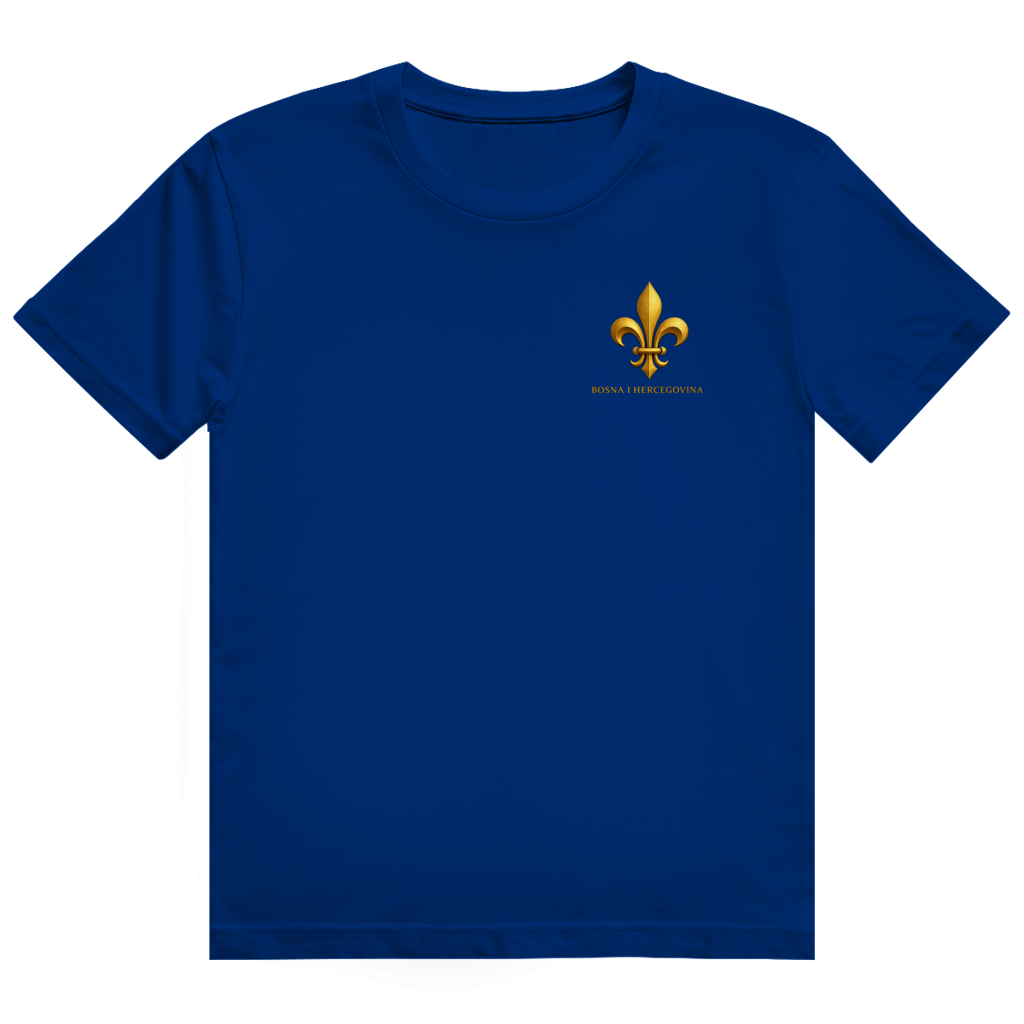 Herren Heavy Cotton T-Shirt Goldener Bosnischer Ljiljan