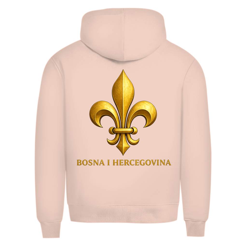 Herren Premium Bio Hoodie Goldener Bosnischer Ljiljan