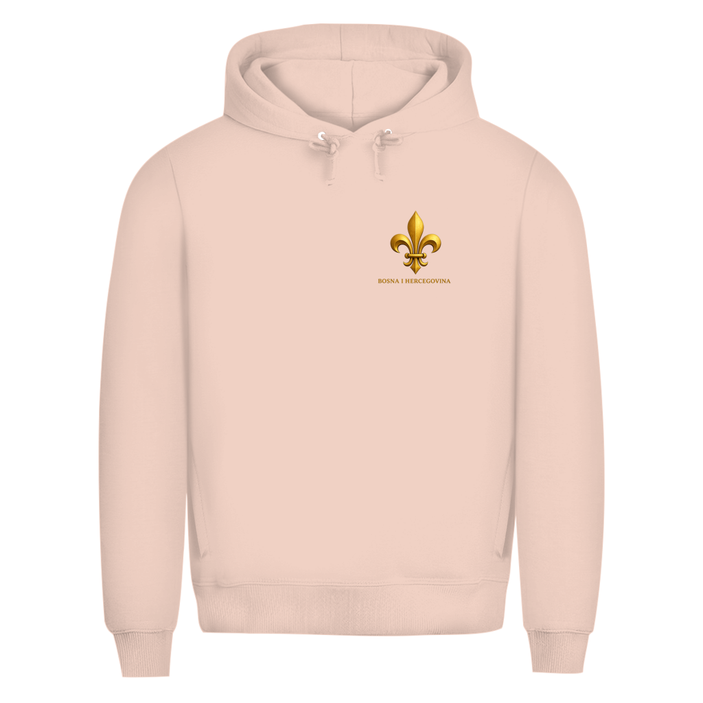 Herren Premium Bio Hoodie Goldener Bosnischer Ljiljan