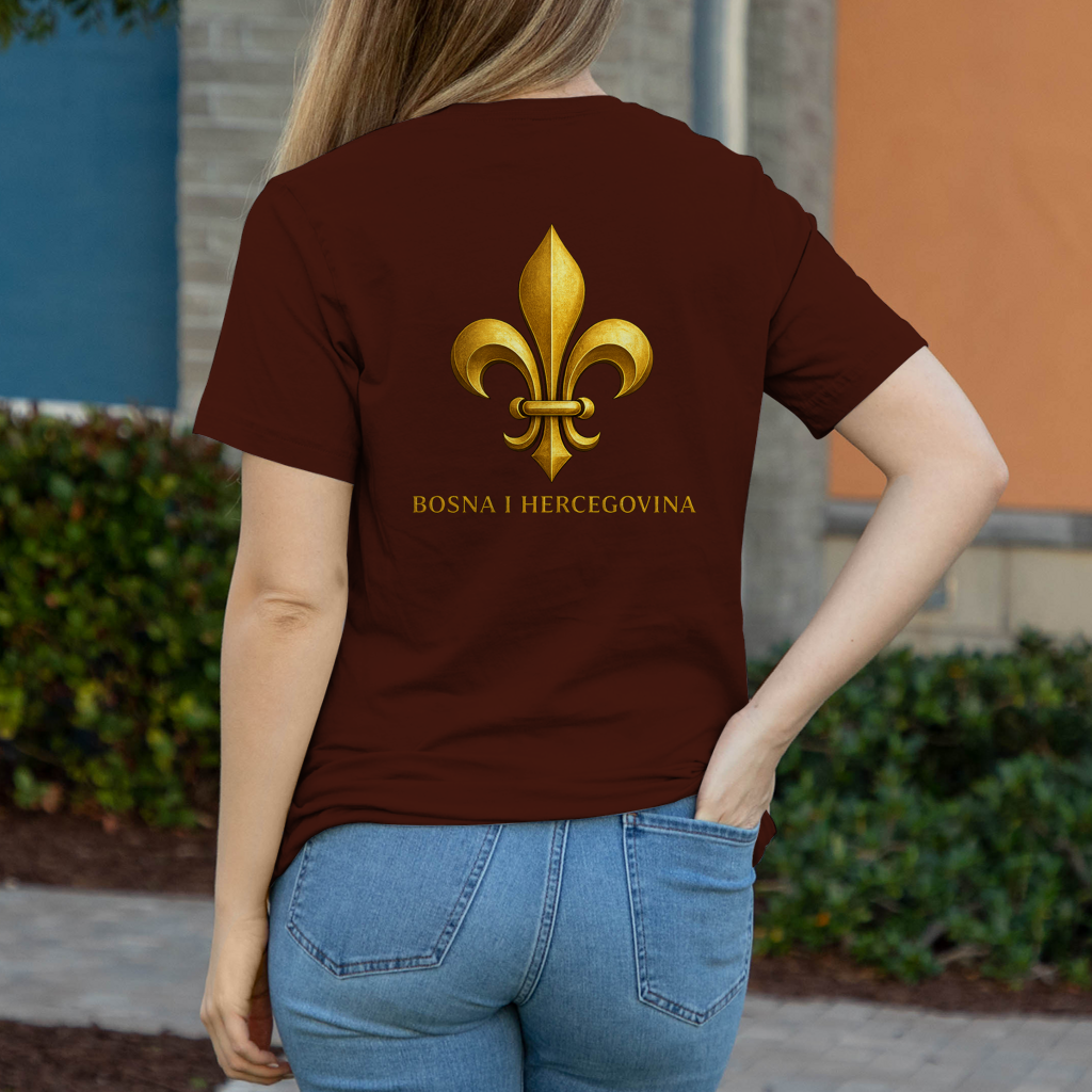 Damen T-Shirt Goldener Bosnischer Ljiljan