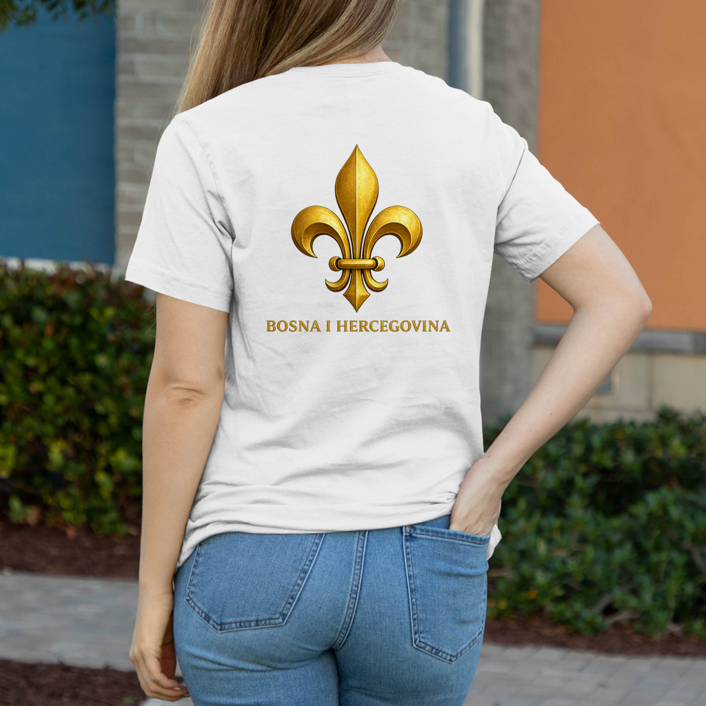 Damen T-Shirt Goldener Bosnischer Ljiljan