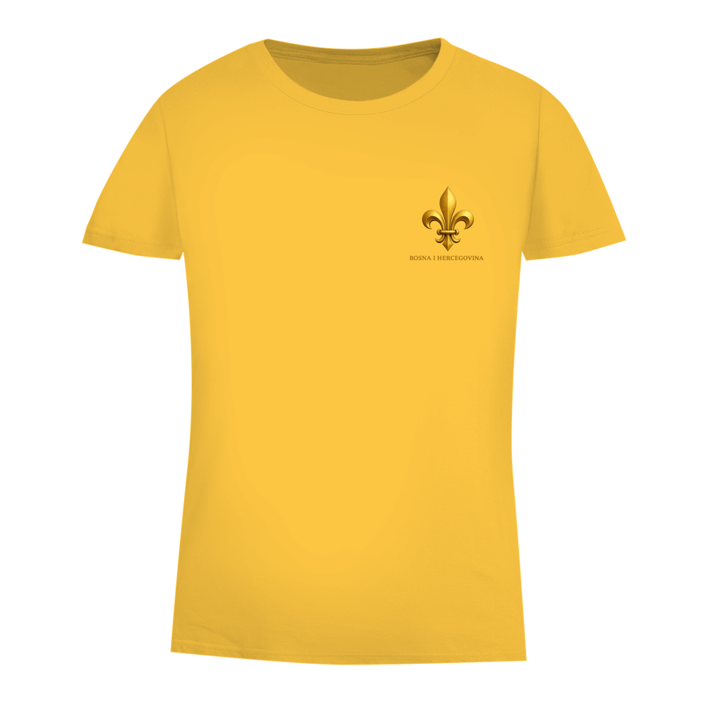 Damen Premium Bio T-Shirt Goldener Bosnischer Ljiljan