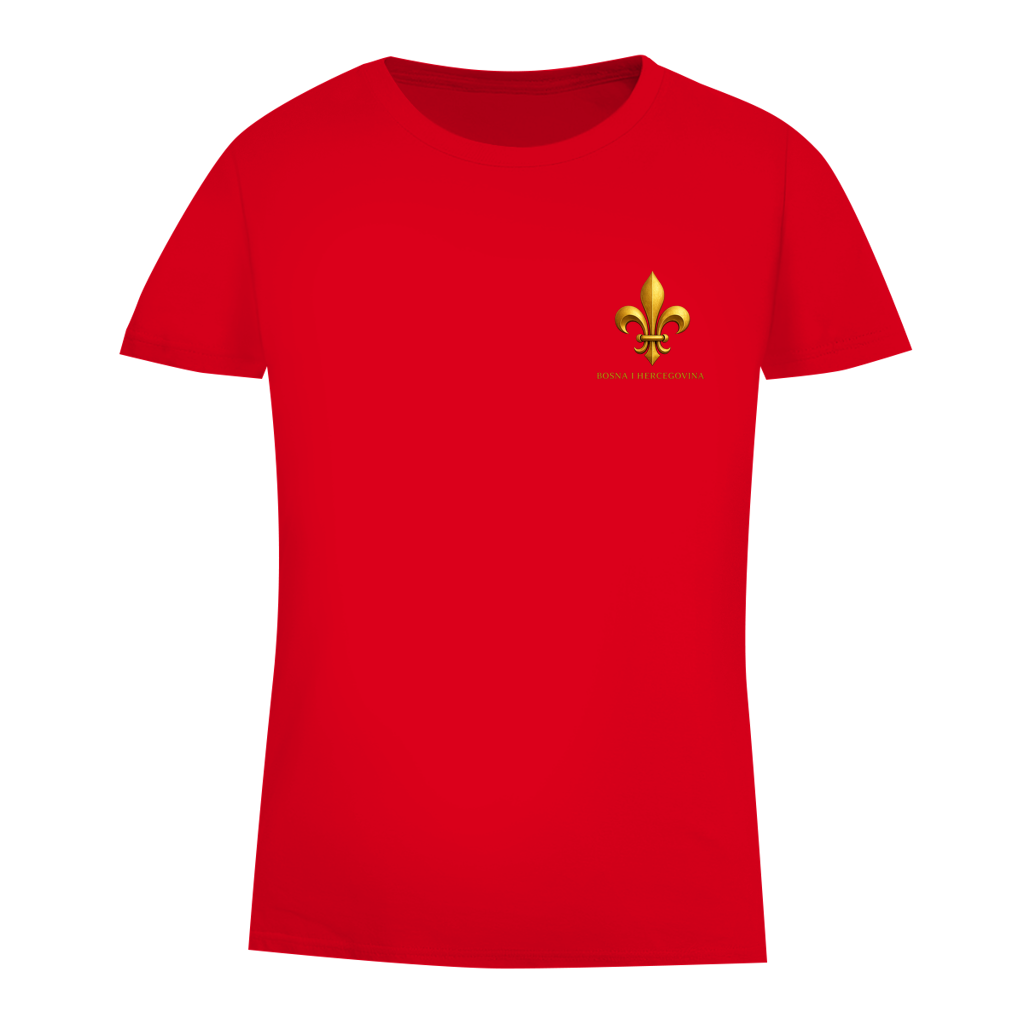 Damen Premium Bio T-Shirt Goldener Bosnischer Ljiljan