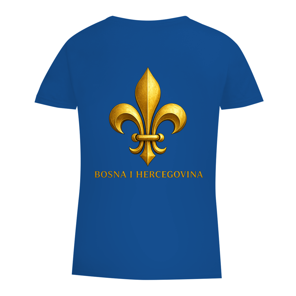 Damen Premium Bio T-Shirt Goldener Bosnischer Ljiljan