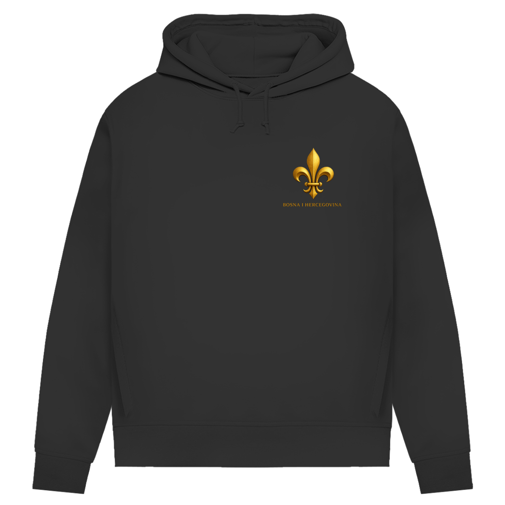 Ženski Premium Organski Hoodie Zlatni Bosanski Ljiljan