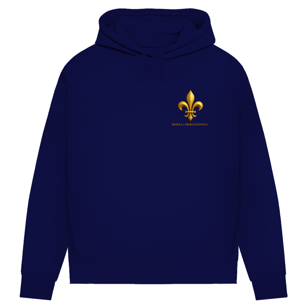 Ženski Premium Organski Hoodie Zlatni Bosanski Ljiljan