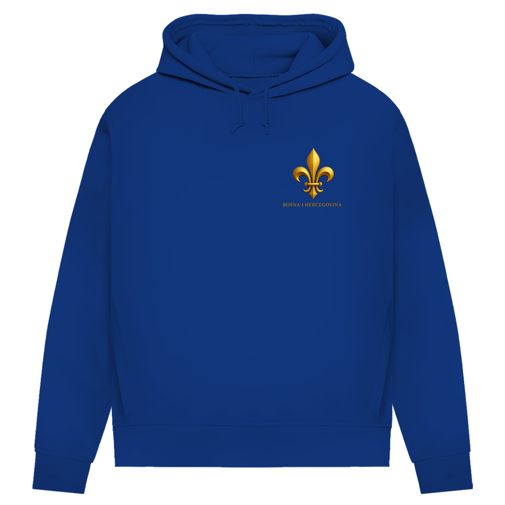 Ženski Premium Organski Hoodie Zlatni Bosanski Ljiljan