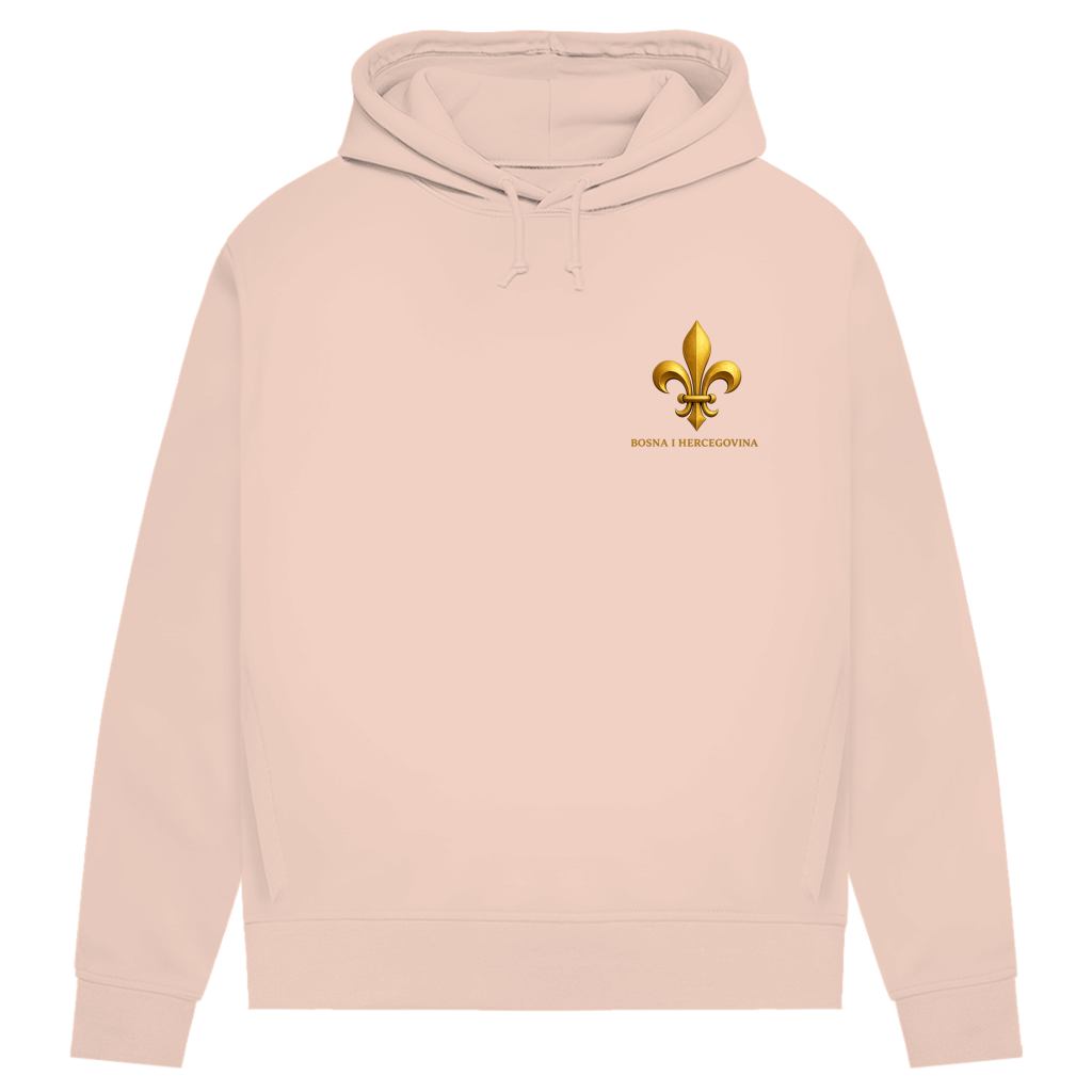 Damen Premium Bio Hoodie Goldener Bosnischer Ljiljan