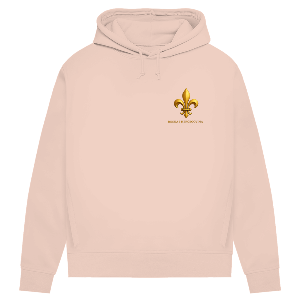 Ženski Premium Organski Hoodie Zlatni Bosanski Ljiljan