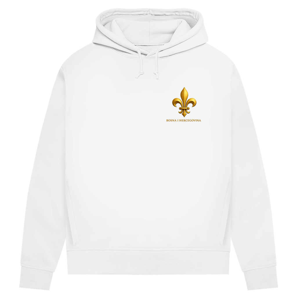 Ženski Premium Organski Hoodie Zlatni Bosanski Ljiljan