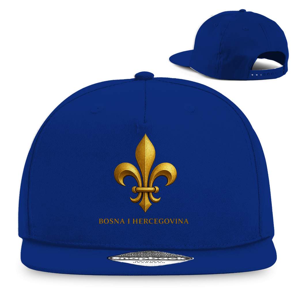Snapback Rapper Cap Goldener Bosnischer Ljiljan