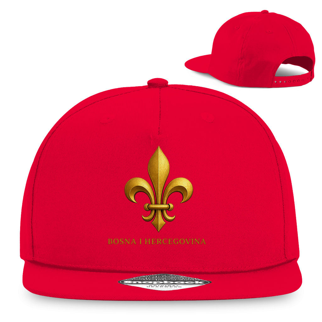Snapback Rapper Cap Goldener Bosnischer Ljiljan