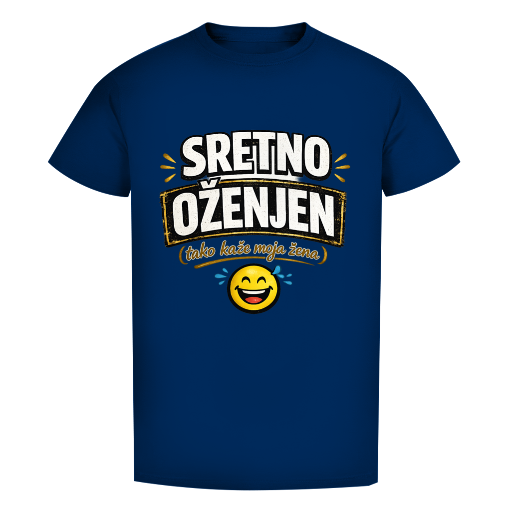 Sretno Oženjen Lustiges Herren Premium Bio T-Shirt